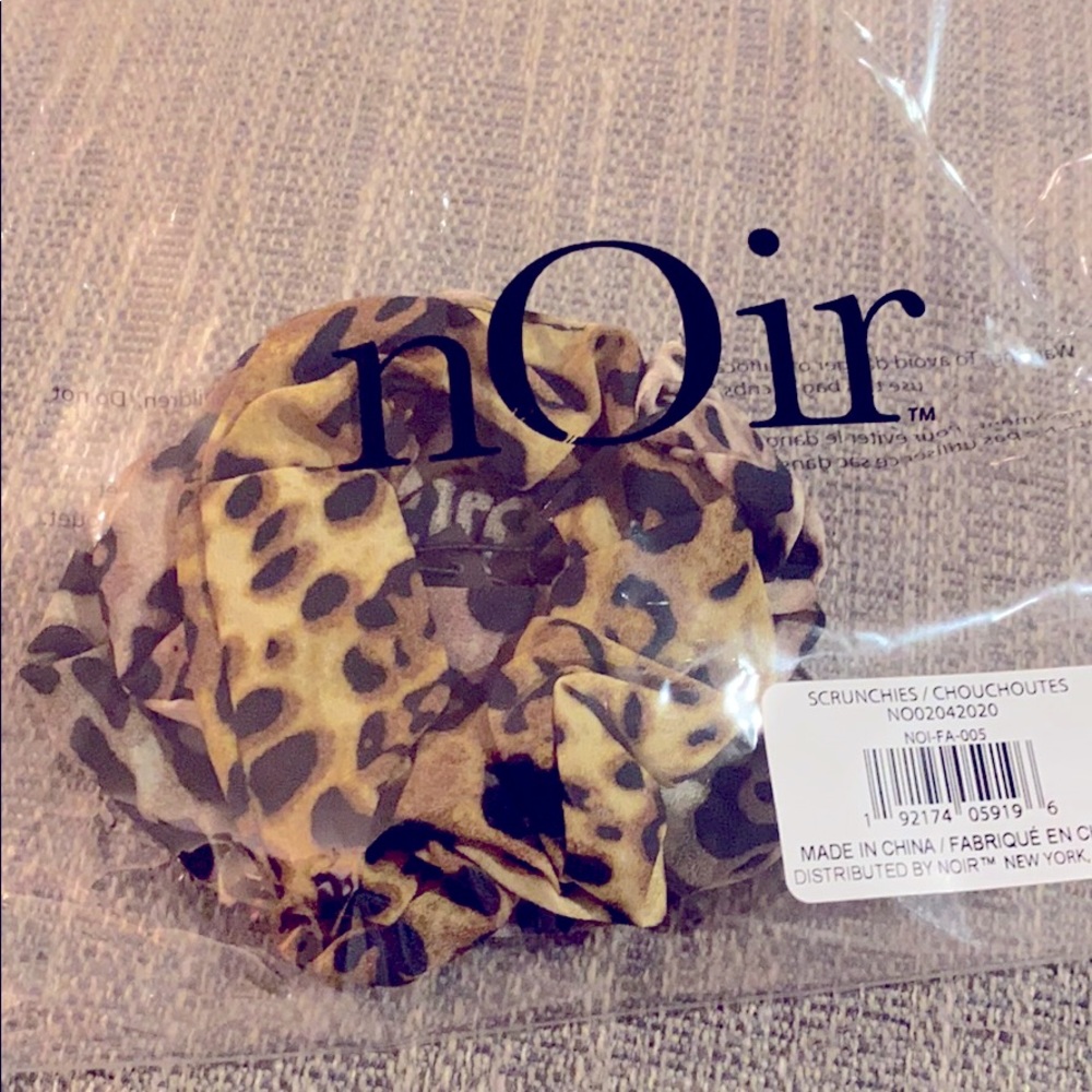 nOir Jewelry Leopard Scrunchies. NWT & Sealed.